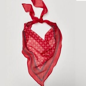 Free People Bridgette Bandana - Classic Red NWT